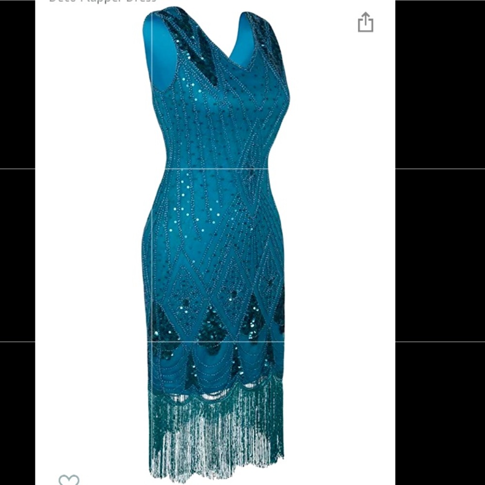 Cyan Flapper Dress